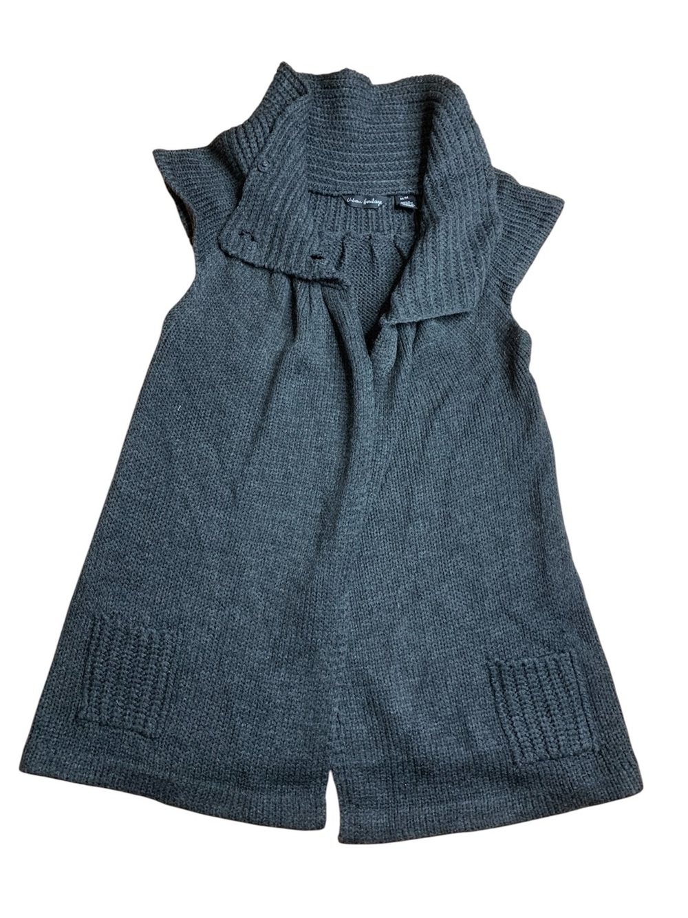 Urban Heritage Charcoal Grey Knit Sweater Vest Size M